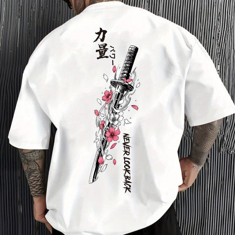 Japanese Samurai Sword Printed Tshirt Unisexs Tshirt Summer New Item Suitable For Both Unisex And Unisex Casual Tshirt