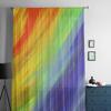 Gradient Watercolor Oil Painting Window Tulle Curtains for Living Room Bedroom Hotel Luxury Decoration Sheer