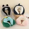 U-Shaped Pillow Cartoon Cute Adult Student Neck Support Nap Pillow U-Shaped Pillow Airplane Pillow U-Shaped Portable Neck Support Pillow
