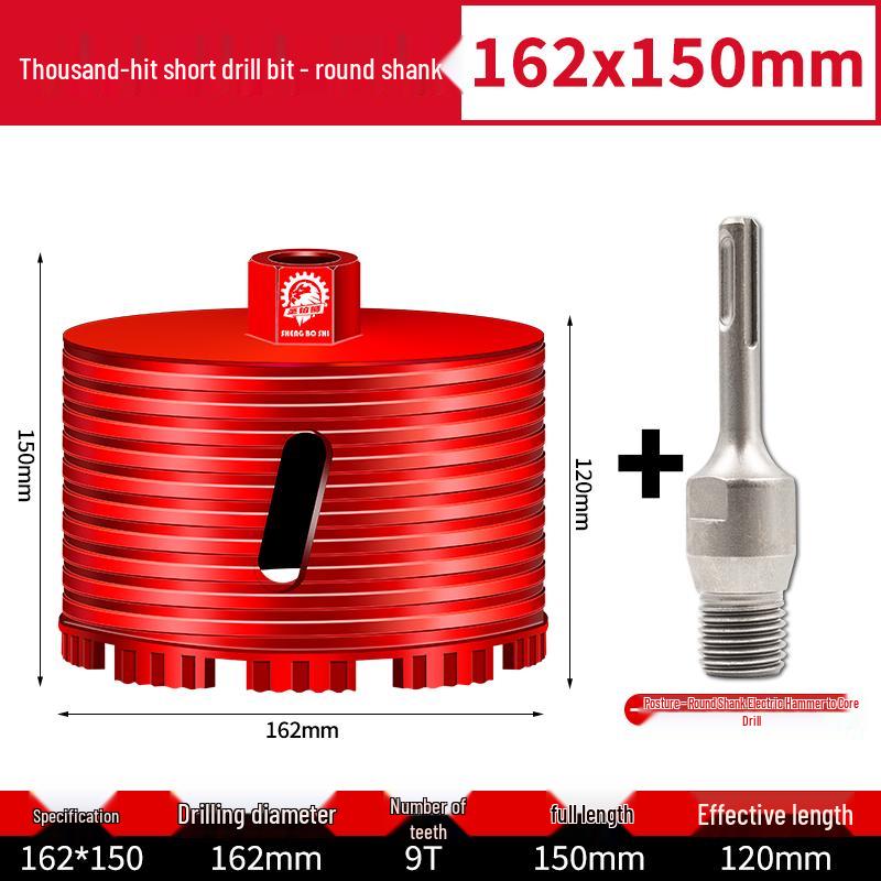Compact Electric Hammer Water Drill Bit Set for Sharp Hole Opening in Range Hood, Wire Box, and Wall.