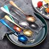 Fruit Long Handle Dinnerware Stainless Steel Reusable Spork Salad Forks Flatware Dessert Spoons
