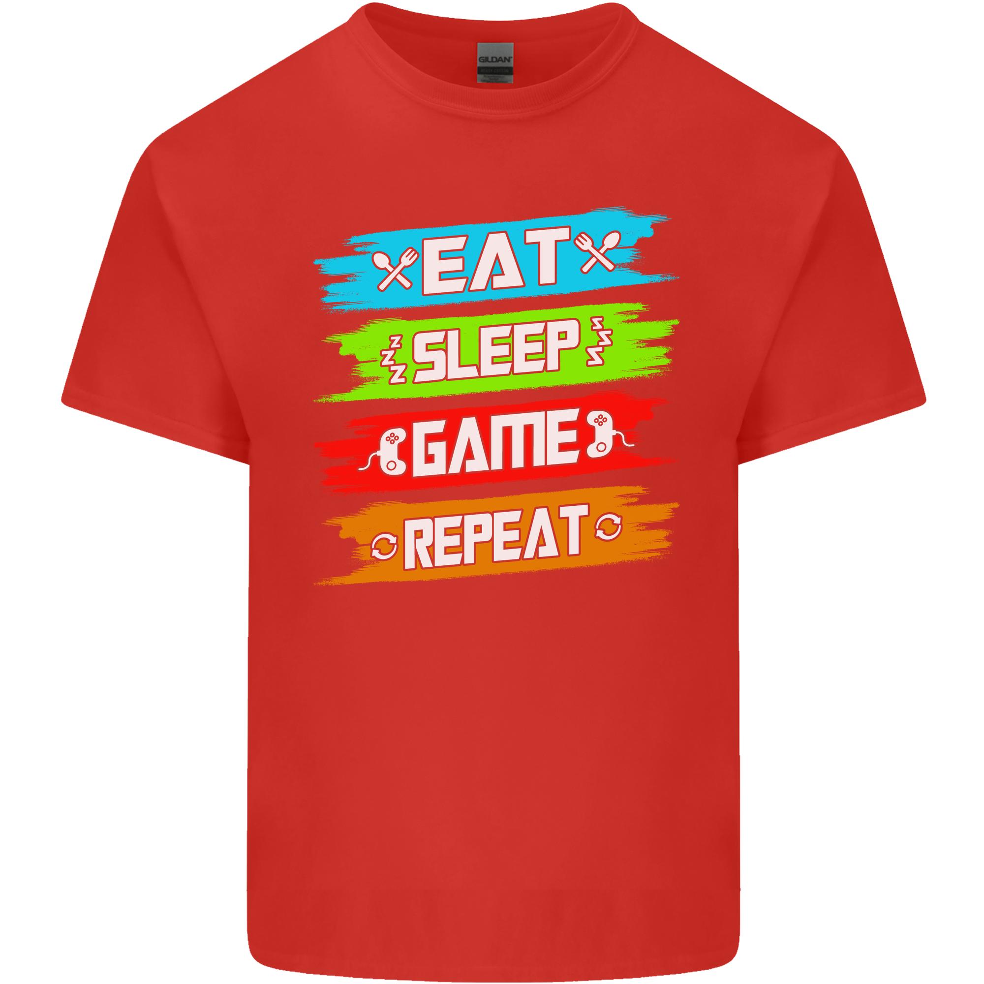 Eat Sleep Game Funny Gamer Gaming Unisexs Light Cotton TShirt S