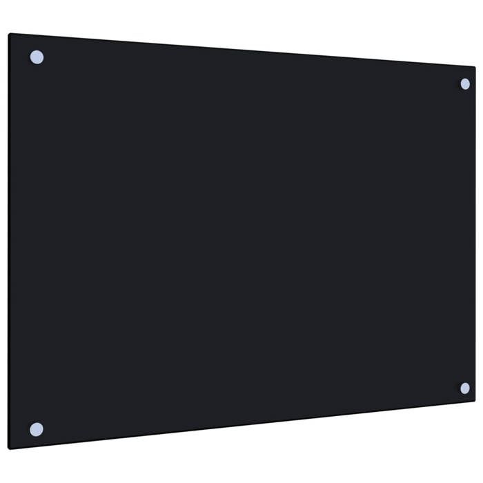 VidaXL Dosseret de cuisine Noir 70x50 cm Verre trempé 249482