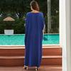 2024 Cotton Embroidered Plus Size Beach Cover-Up Dress