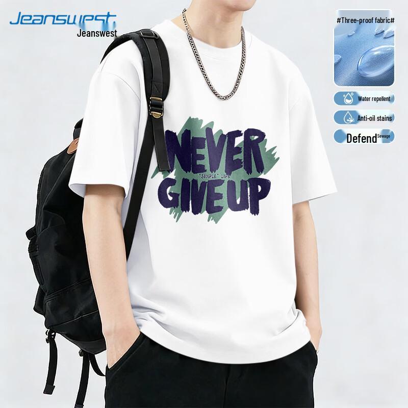 Jeanswest Men s 2026 Summer 3-Proof Breathable Short Sleeve T-Shirt M