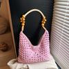 Fashion Lazy Wind Large Capacity Woven Bag Women's Summer New Seaside Vacation Beach Bag Casual Armpit