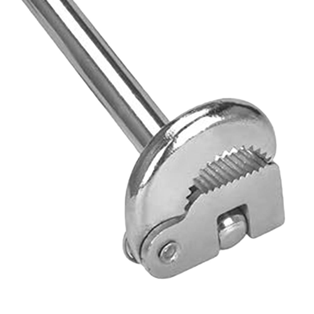 Basin Wrench Adjustable Jaw Plumber Wrench Tool Carbon Steel Compact Multifunctional for Sink Installation Efficient Lightweight