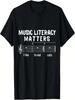 Funny Music Literacy Matters I Like To Eat Cats Musical Pun T-Shirt