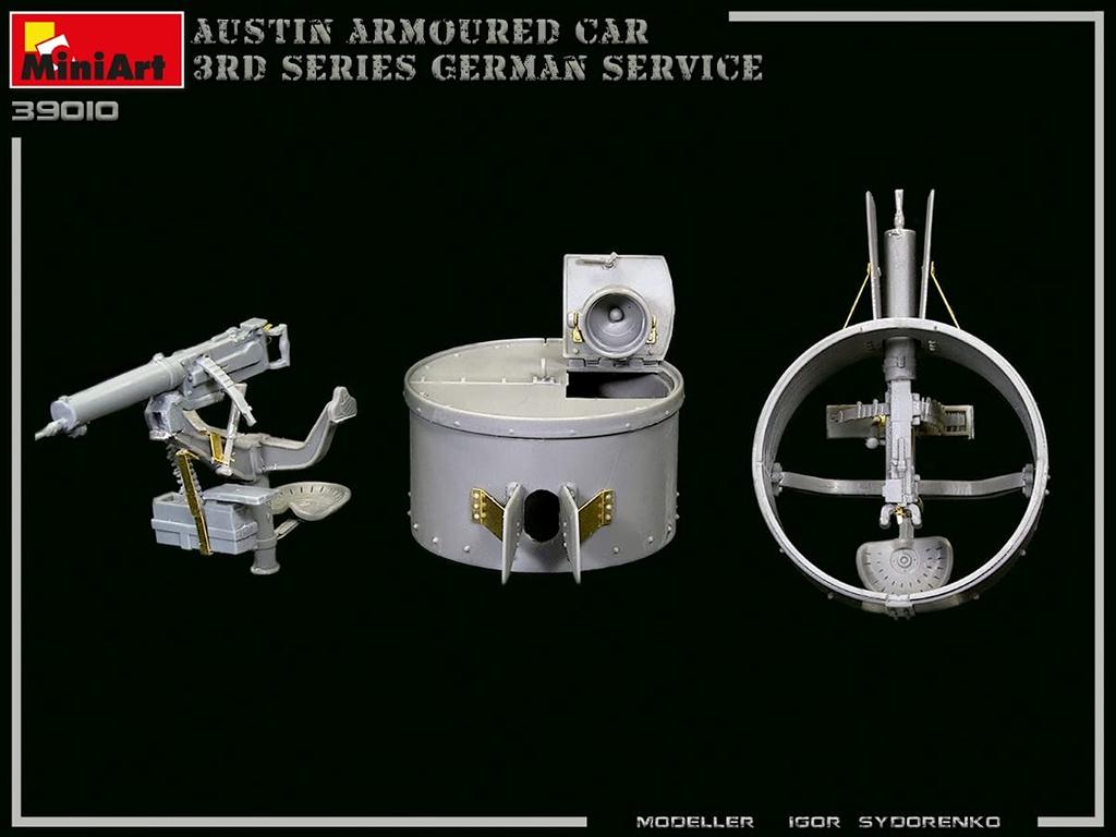 MiniArt Scale Austin Type 3 Armored Car Full Interior Plastic Model Kit MA39010 1/35 (German, Austrian, Hungarian, Finnish)