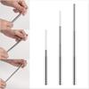 Telescopic Drinking Straw Stainless Steel Portable Travel Straw Metal Reusable Straws With Brush Cocktails Tools Bar Accessories