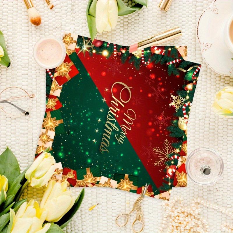 40pcs Count Festive Christmas Paper Napkins with Snowflakes,Merry Christmas Holiday Dinner,Party Birthday Decorations, Christmas