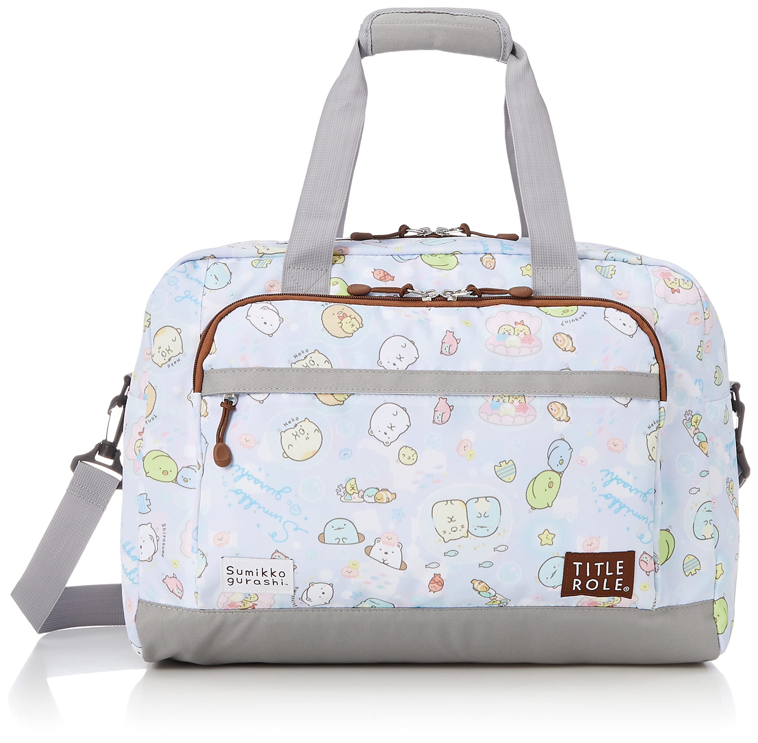 

Boston Bag Sumikkogurashi Travel Large Capacity 40L One Night Two Nights Shoulder Belt Included 2WAY Purple [Title Roll] фіолетовий