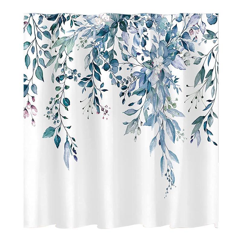 Plant Series Waterproof Bathroom Shower and Privacy Curtain