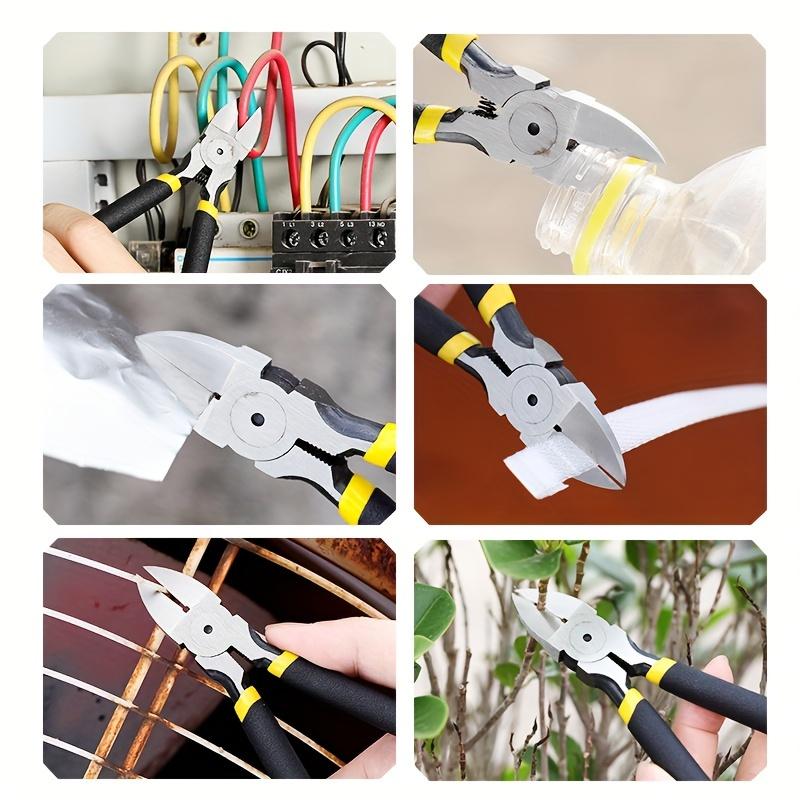 4/6/8 Zoll Mini-Steckdosenzange, Bestückter kleiner Hochleistungs-Drahtseilschneider mit weichem Anti-Rutsch-Griff