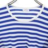 marimekko border Long sleeve one piece 160 Blue x white Kid's Used