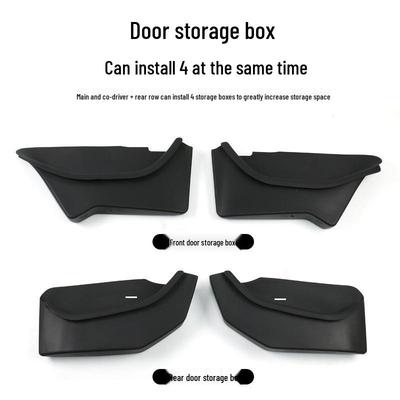 Suitable for 25 Refreshed Model Y Versions, Full Door Slot Coverage, TPE Storage for Car Interior Supplies and Accessories.