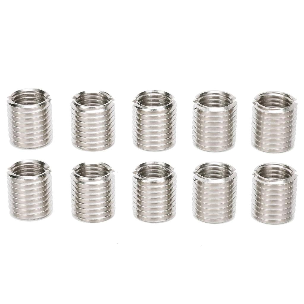 10Pcs 22mm Threaded Insert Reducing Nuts, M16 X 2 Female To M20 X 2.5 Male Repair Insert Nut Thread Nut Conversion Kit Stainless Steel