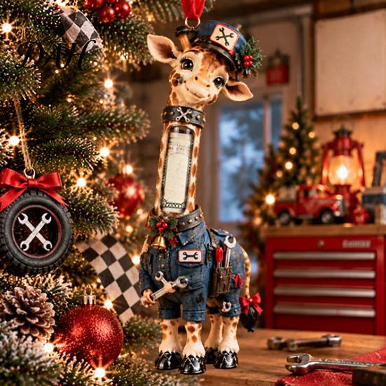 Ceremonial Money Gift Holders Giraffe Christmas Holder Ornament, Acrylic Cash Clip Hanging Decor for Theme Party Favors Tree Bag Car, Cute Career