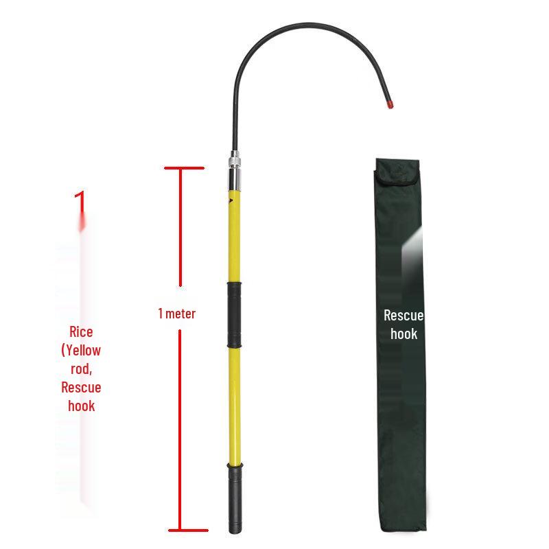 Insulated High-Voltage Emergency Rescue Hook 1m
