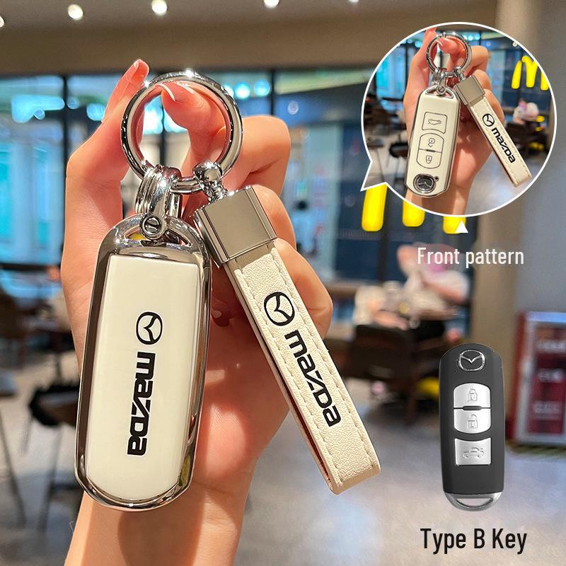Kryt klíče Mazda pro 3/CX-4/CX-5/Atez/CX-30 - Plný ochranný kryt z TPU s přezkou