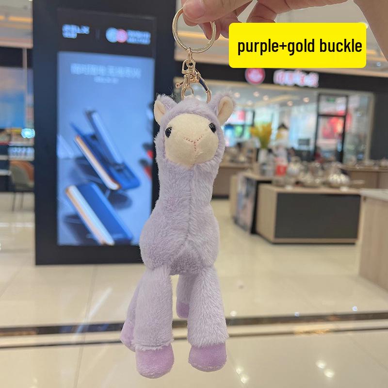 Breloc Păpușă Oaie de Pluș Alpaca - Accesoriu Drăguț pentru Geantă și Cadou