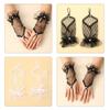Evening Dinner Lacy Gloves Proms Gloves Lace Fingerless Gloves for Opera Women Lady Theme Proms Costume