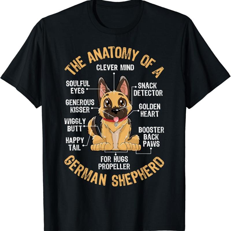 Anatomy of a German Shepherd T shirt Funny Dog Lover S