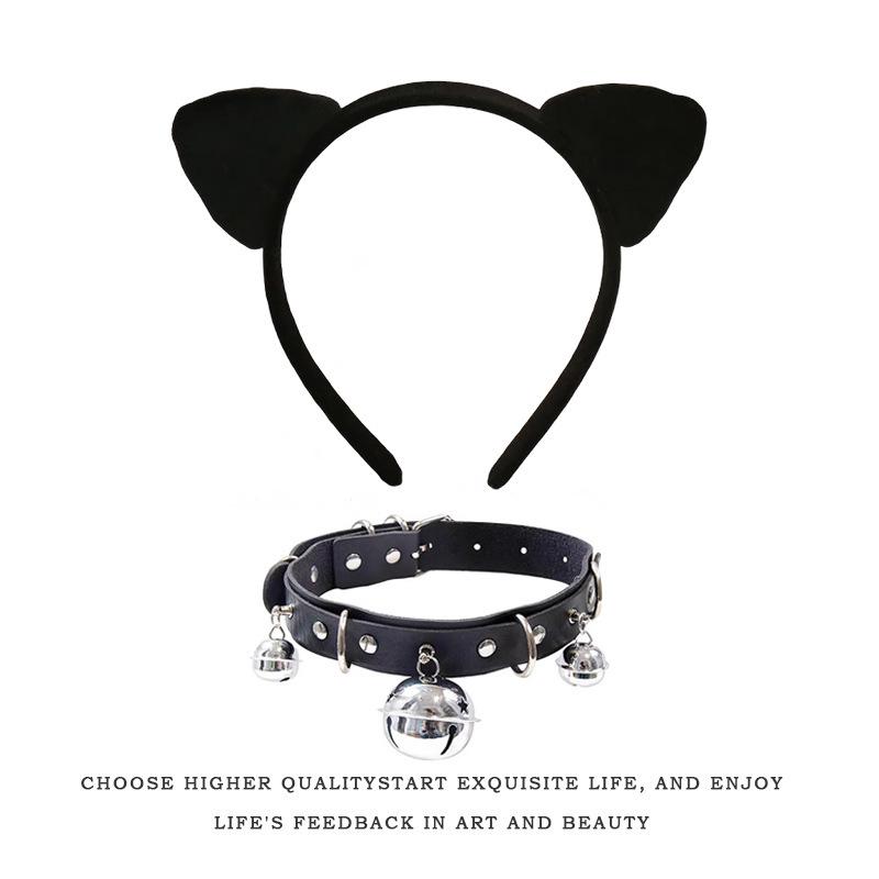 Handmade Cat Ears & Tail Set: Cute Cosplay Hair Accessories for Catgirl