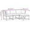 VidaXL Salon de Jardin avec Coussins 4 pcs, Canapés de Patio, Ensemble de Meubles, Mobilier de Terrasse Extérieur, Blanc 3216911
