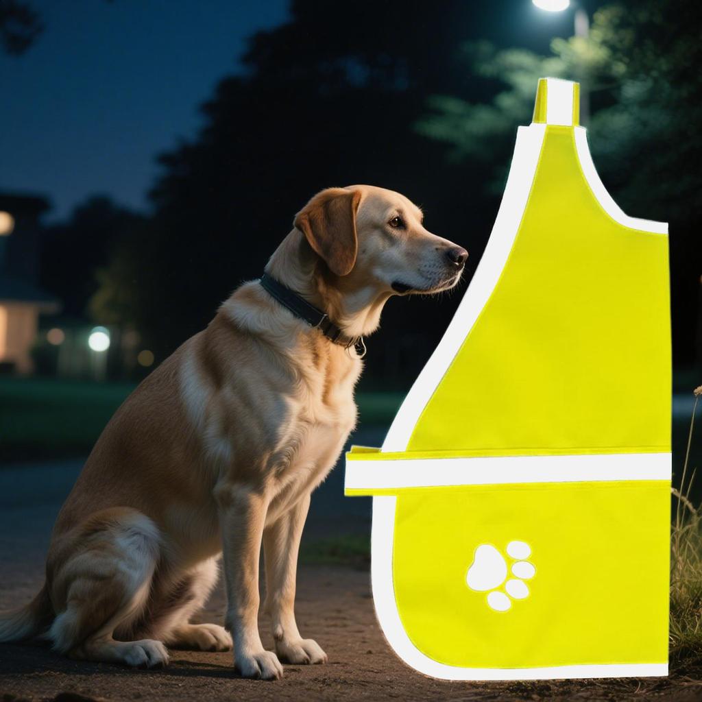 Reflective Vest For Dogs Dog Vest For Night Walking Waterproof High Visibility Pet Service Training Apparel For Security Walking