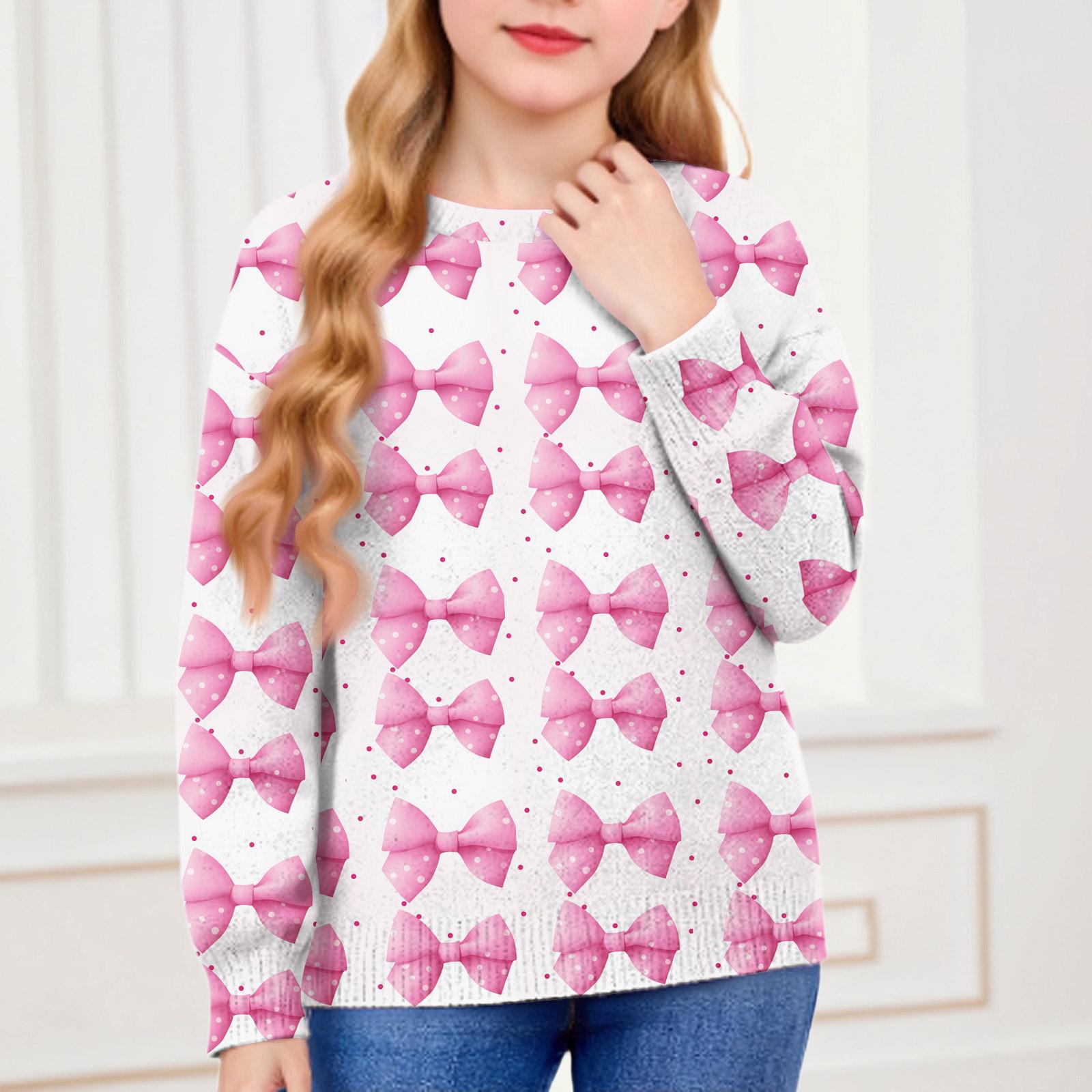 

Свитшоты для детей, мальчиков и девочек, вязаный свитер, симпатичная рубашка, осенний свитер с круглым вырезом, топы 150 розовый