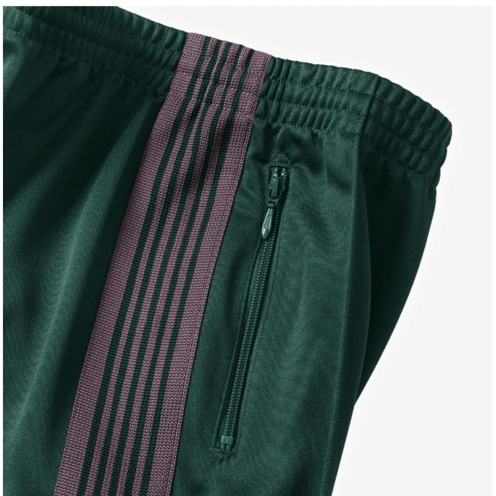 Needles Narrow Track Pants Men Long Pants Rw317 B Green Poly Smooth