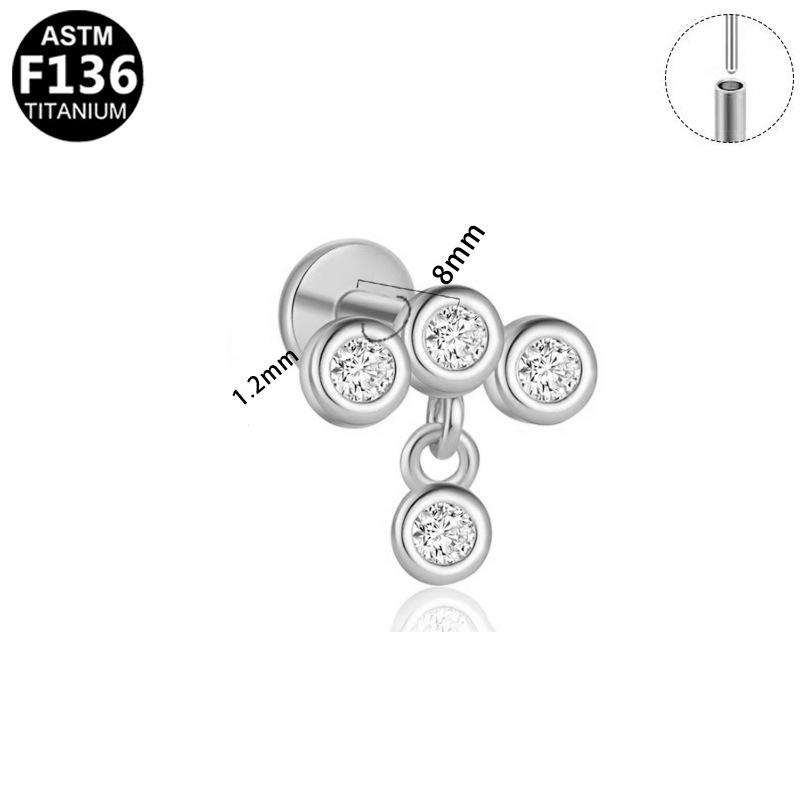 Titanium Geometric Star Stud Earrings - Trendy, Cool, High-End Feel for Cartilage Piercing