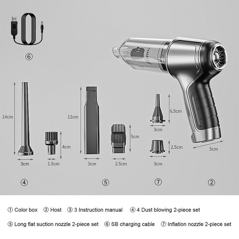 Cordless Handheld Vacuum Cleaner for Car Lightweight Ergonomic Vacuum Cleaners for Car/Home Use