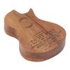 Guitar Pick Box Engraved Guitar Portable 3 Wooden Picks and Storage Case for Birthday Christmas