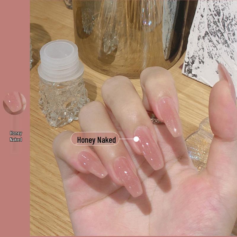

100ml Versatile Nude Jade Nail Gel - Whitening Ice Clear, Bare Face Finish