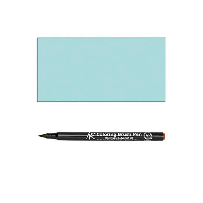 Stylo Pinceau - SAKURA - Koi Coloring Brush - Vert paon - Flexible - Nylon