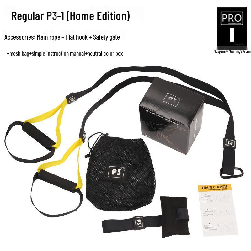 TRX Suspension Straps & Resistance Bands Set: Fitness Training Kit & Pull-Up Bar