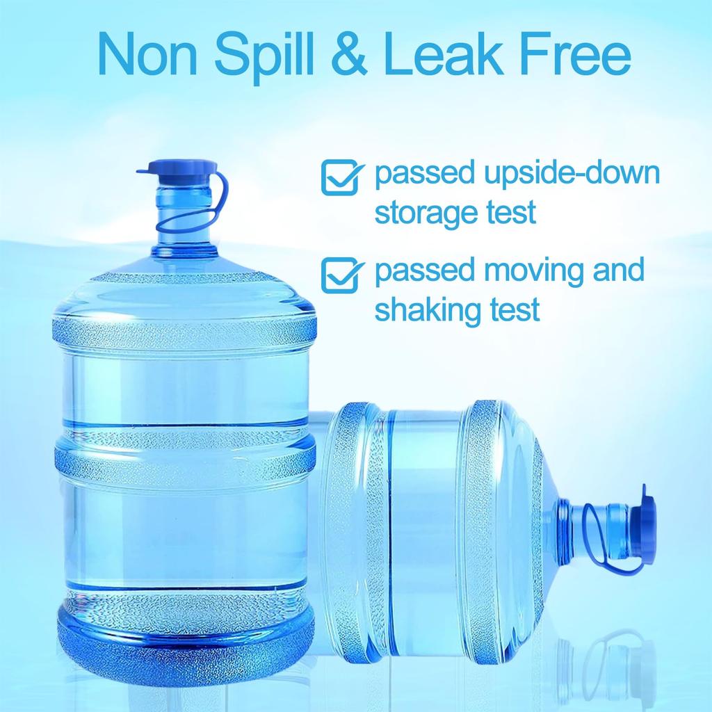 3 & 5 Gallon Water Jug Cap, Upgrade Reusable Replacement Caps, Non Spill Lids Cover for 55mm Water Bottles