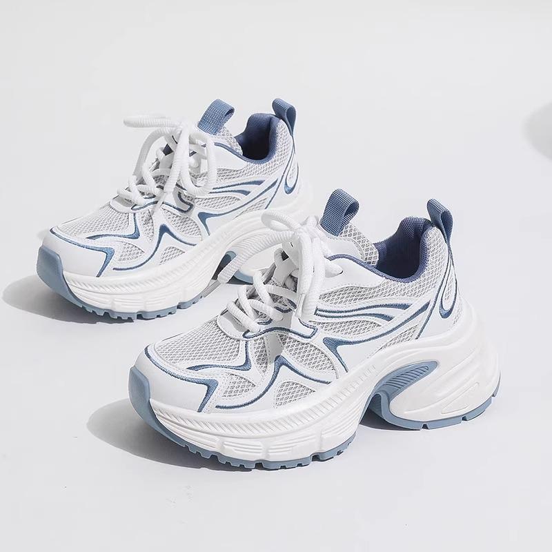 

Thick-soled breathable mesh dad shoes women s summer new versatile orgasm casual sports shoes 35