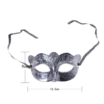 Retro Men Halloween Antique Silver Gold Venetian Mardi Gras Masquerade Party Ball Mask