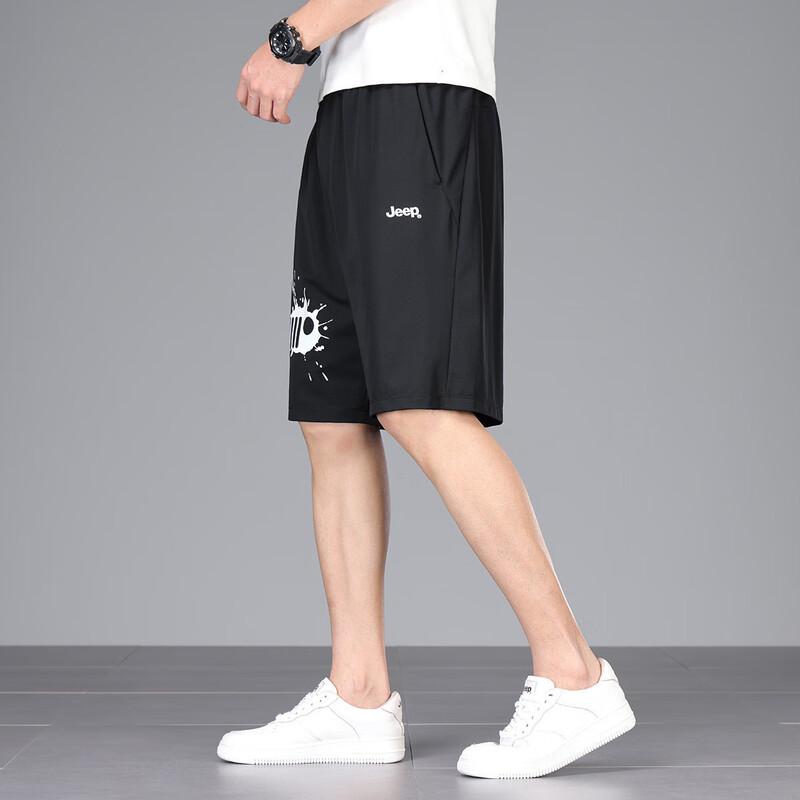 Jeep Men's Loose Elastic Summer Casual Shorts