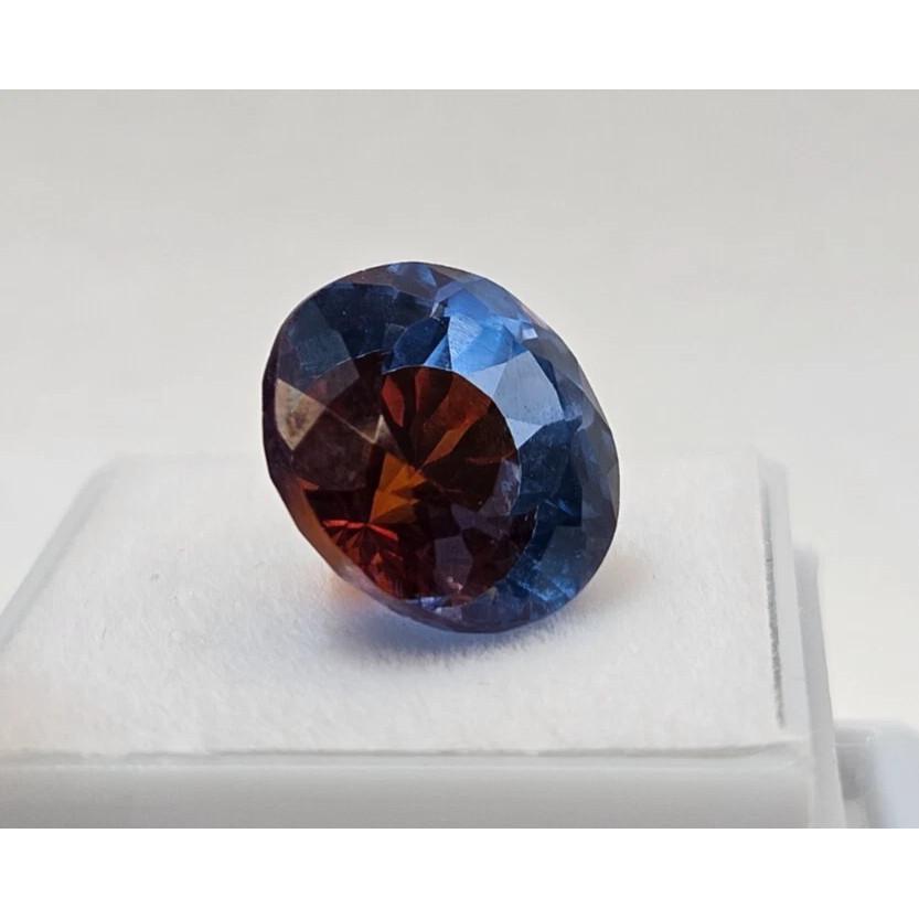 Bi-Color Pitambari Sapphire Natural 12-13 Ct Round Cut Beautiful Loose Gemstone