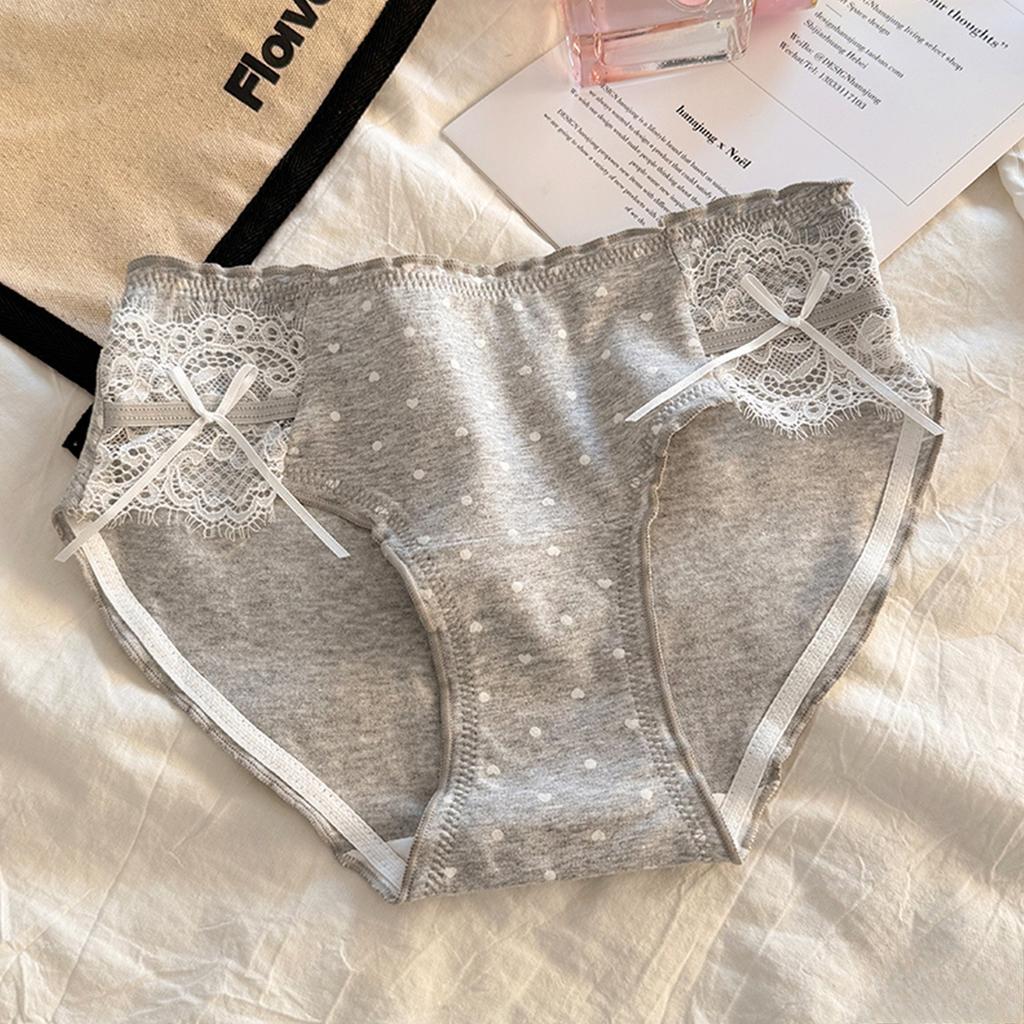 Women's Summer Sweet Floral 10A Antibacterial Cotton Crotch Waist Triangle Briefs
