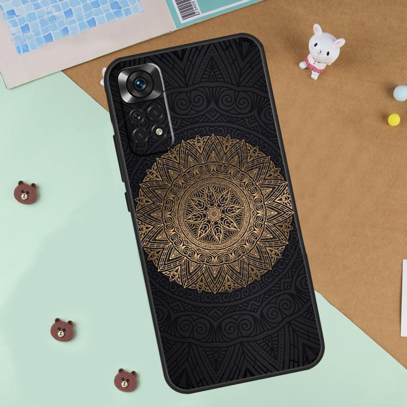 Indian Floral Henna Mandala Case For Xiaomi Redmi 14C 10C 12C 13C Cover For Redmi Note 13 Pro 14 9 10 11 12 10S 11S 12S