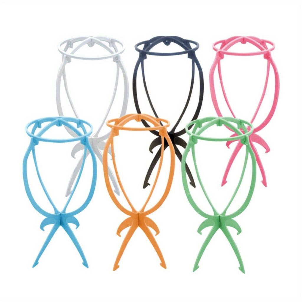 1pc Wig Stand Holder Portable Collapsible Wig Head Stands Plastic Wig Hat Stands Portable Folding Wig Hat Stand for All Wigs