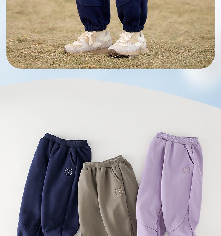 Baumwollhose Kinder Plus Samt Winterhose, Herbst/Winter Sporthose für Jungen und Mädchen