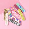100PCS 9cm Mini Colorful Nail File Double Sided Emery Boards Small Nail File Trimming Tool Manicure Pedicure Tools Wholesale