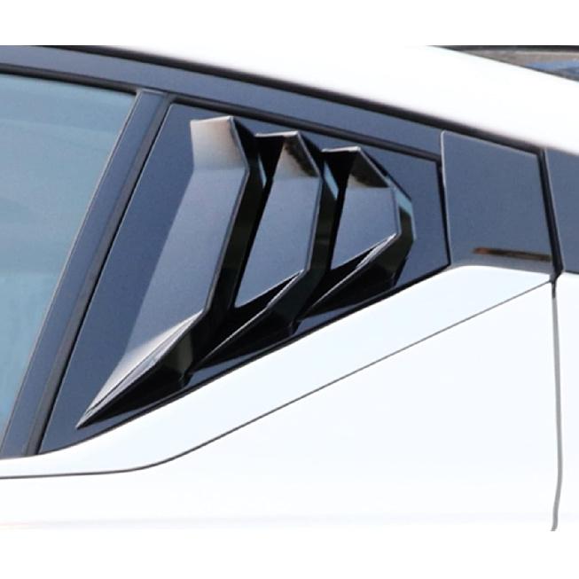 For Nissan Altima -2025 Rear Side Window Louvers,Racing Style Louvers Air Vent Scoop Shades Cover Blinds 1Pair (Glossy Black)