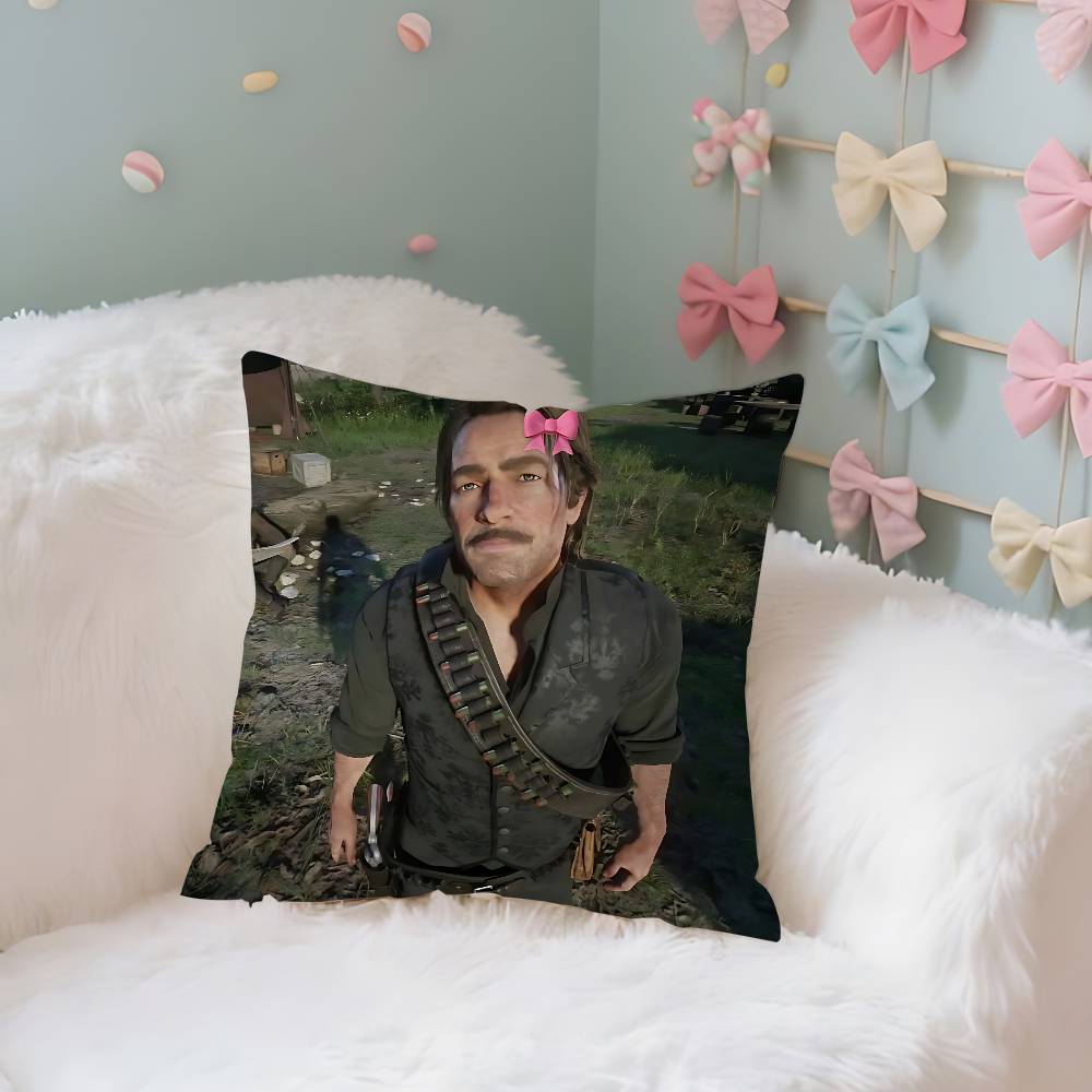 Game GRed Deads Redemption 2 Case Plush Fabric Soft Pillowcase Double Sided Print Cushion Cover Household Gifts